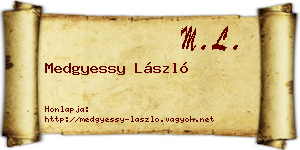 Medgyessy László névjegykártya